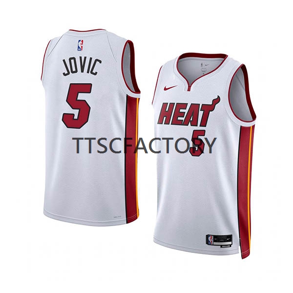 Miami Heat Trikot Nikola Jovic 5 Nike 2022-23 Association Edition Weiß Swingman - Herren Miami Heat Trikot Nikola Jovic 5 Nike 2022-23 Association Edition Weiß Swingman - Herren